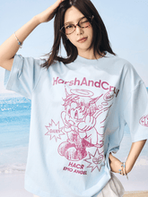 Oversized Emo Angel Graphic T-Shirt - COPPING THREADS - Harsh and Cruel